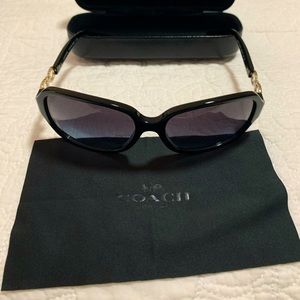 Coach black rectangle sunglasses